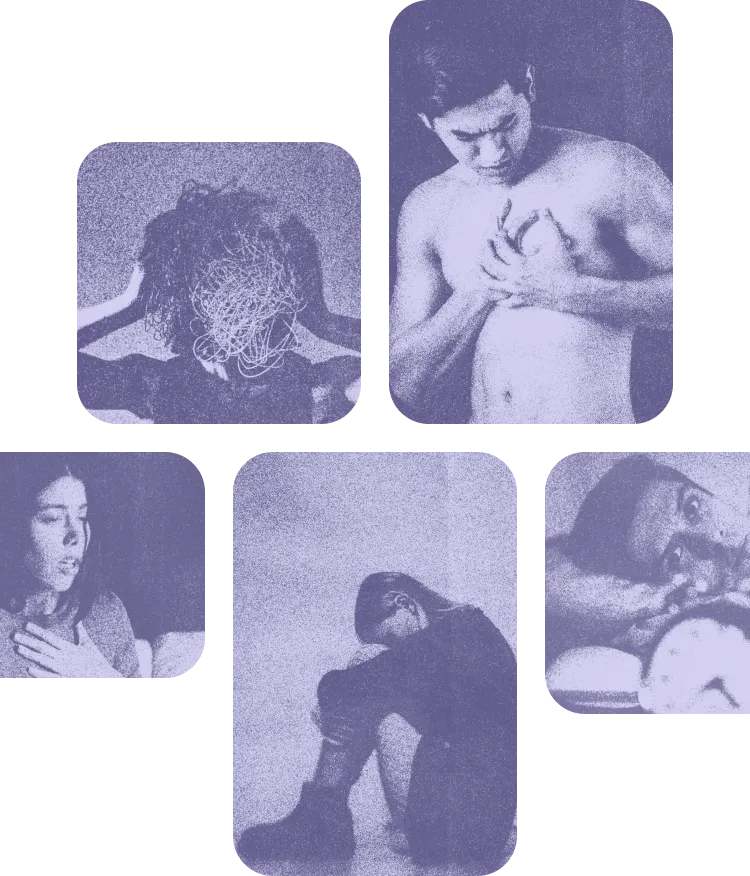 Person experiencing anxiety symptoms - mobile view