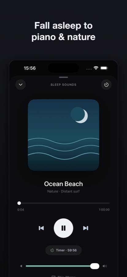 Sleep Sounds player screen